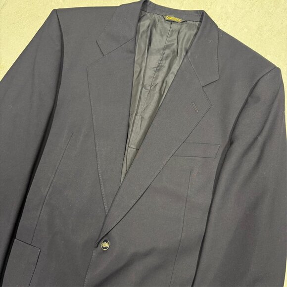 Garverys Cambridge Belair Blazer Patch Pockets Wool Sport Coat England Blue 44R - Picture 3 of 13